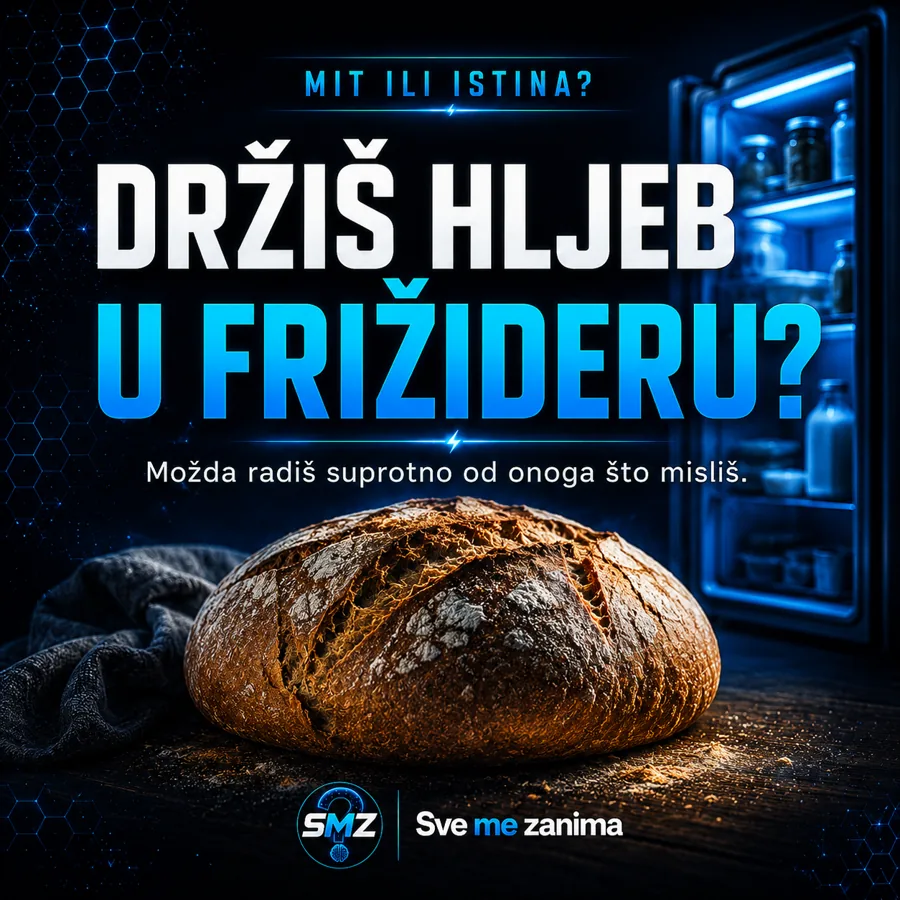 Hljeb pored otvorenog frižidera
