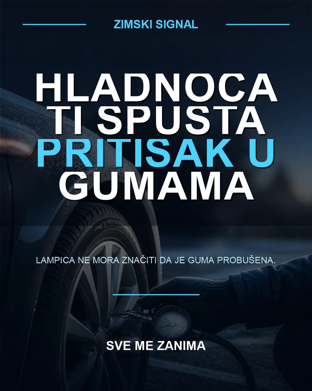 Hladnoća ti spušta pritisak u gumama