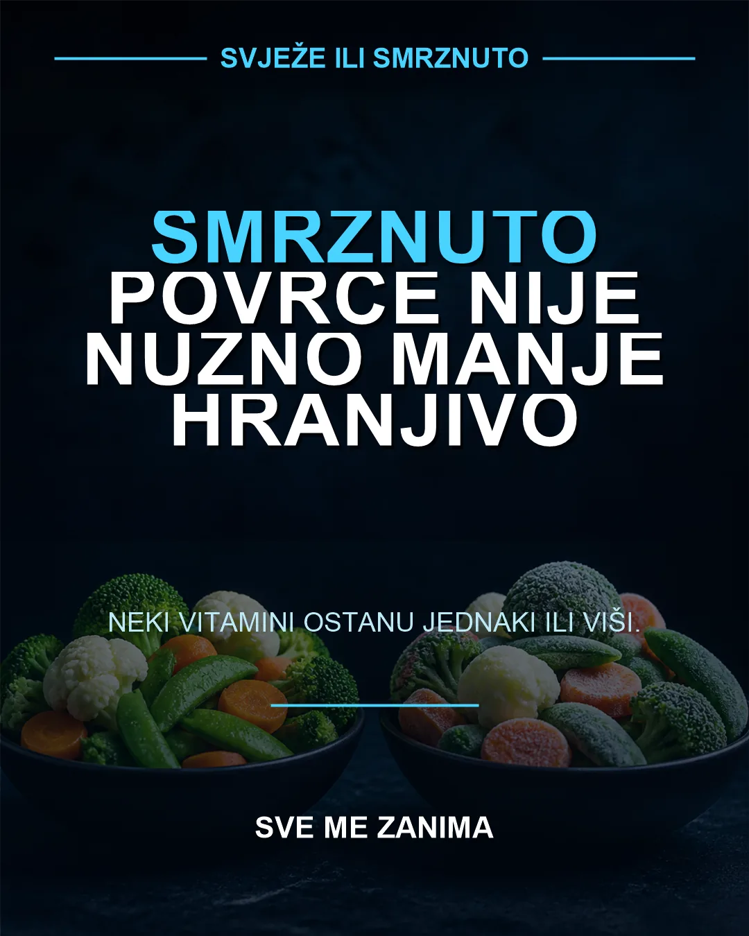 Smrznuto povrće nije nužno manje hranjivo